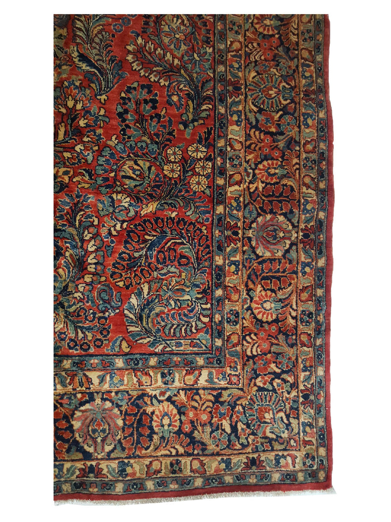 Fasa Antique Sarouk 4097 Rust Multi Traditional Antique Rug