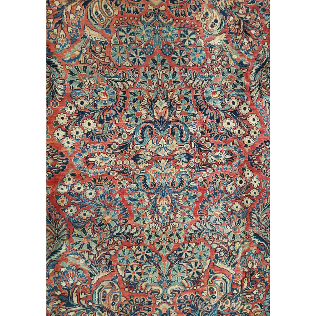 Fasa Antique Sarouk 4097 Rust Multi Traditional Antique Rug