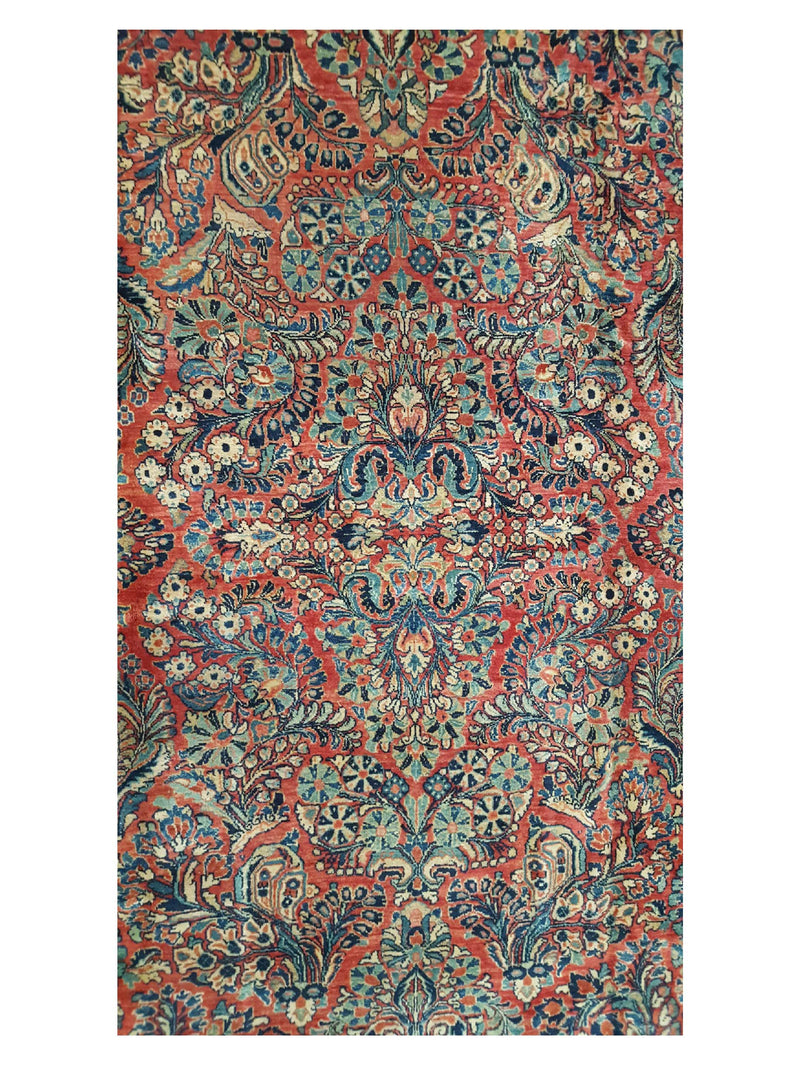 Fasa Antique Sarouk 4097 Rust Multi Traditional Antique Rug