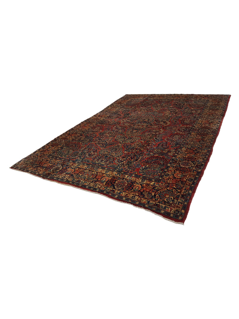 Fasa Antique Sarouk 4097 Rust Multi Traditional Antique Rug