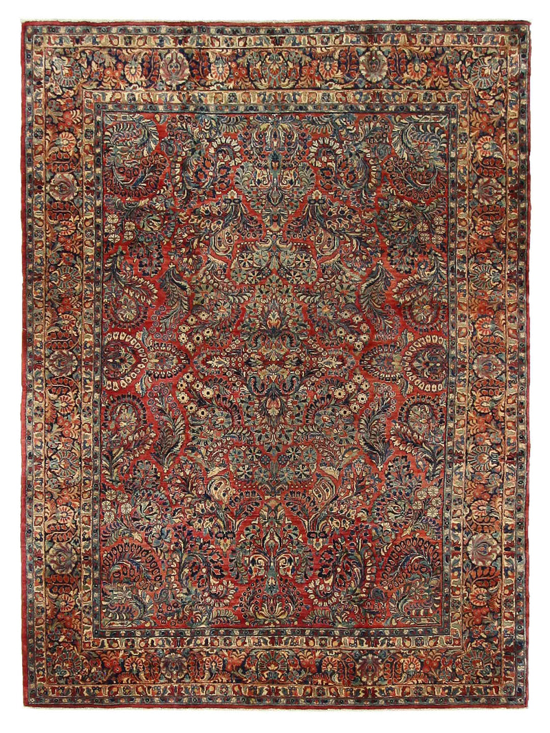 Fasa Antique Sarouk  Rust Multi Traditional