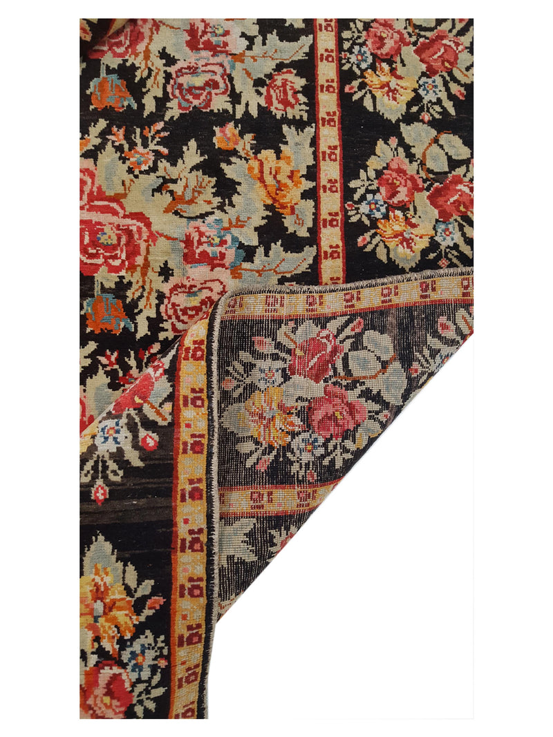 Fasa Antique Karabagh 4104 Black Black Traditional Antique Rug