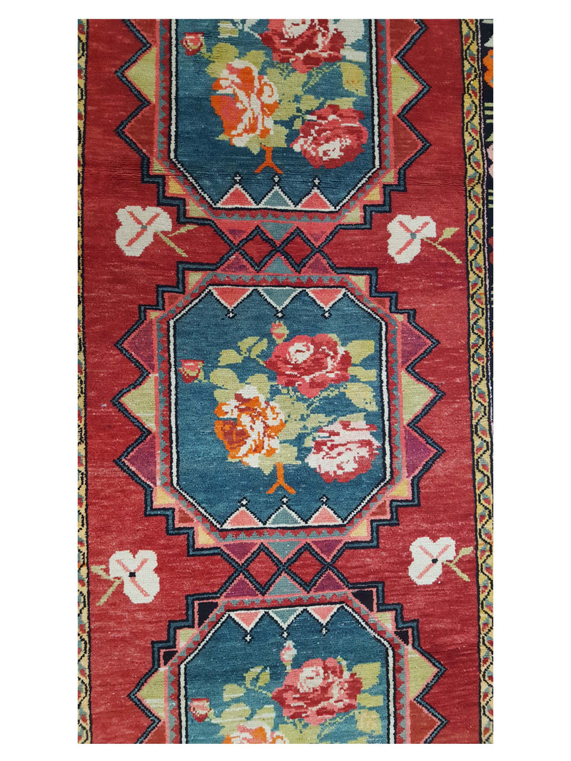 Fasa Antique Karabagh 4109 Rust Black Traditional Antique Rug