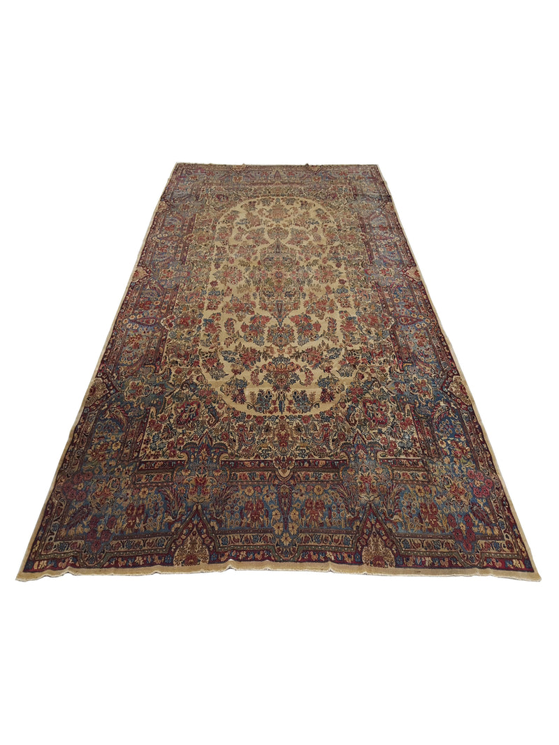 Fasa Antique Kerman 4114 Beige Sky Traditional Antique Rug