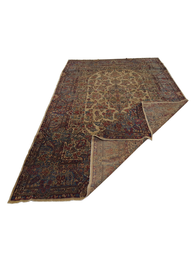 Fasa Antique Kerman 4114 Beige Sky Traditional Antique Rug