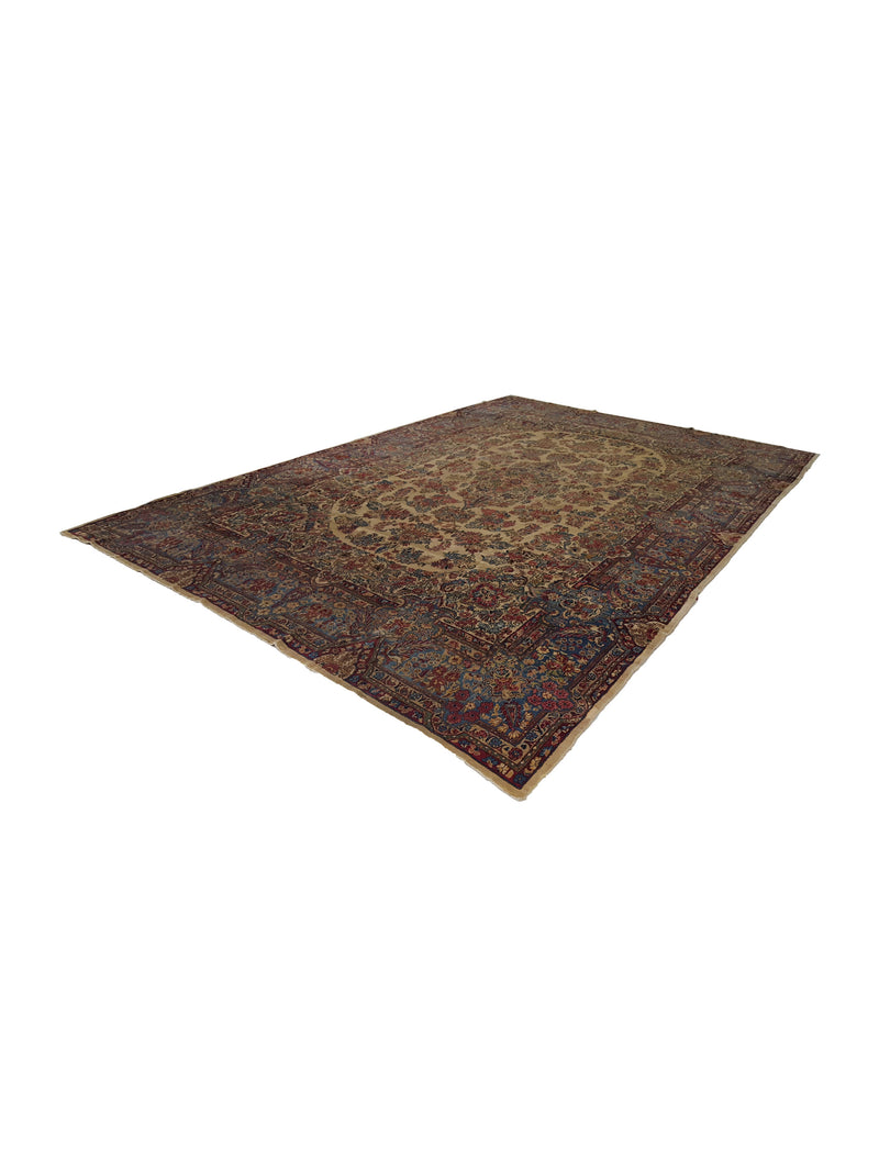 Fasa Antique Kerman 4114 Beige Sky Traditional Antique Rug