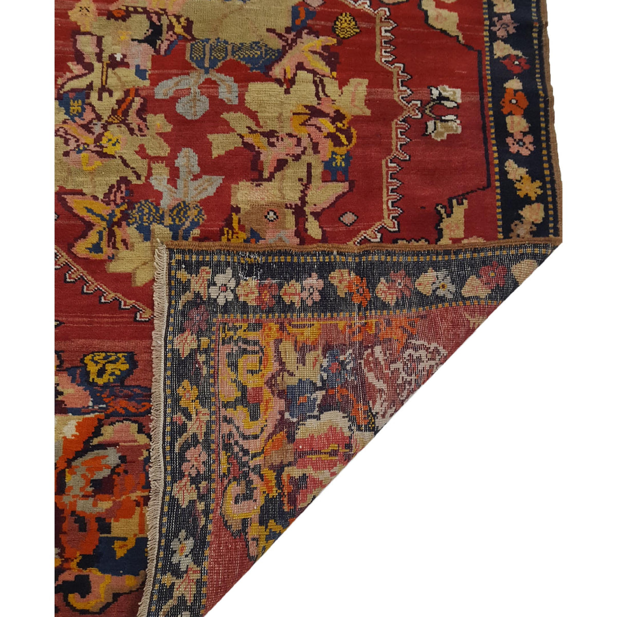 Fasa Antique Karabagh 4121 Rust Navy Traditional Antique Rug