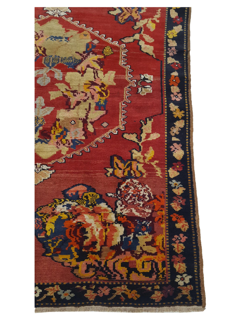 Fasa Antique Karabagh 4121 Rust Navy Traditional Antique Rug