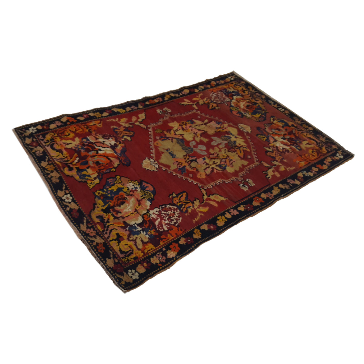 Fasa Antique Karabagh 4121 Rust Navy Traditional Antique Rug