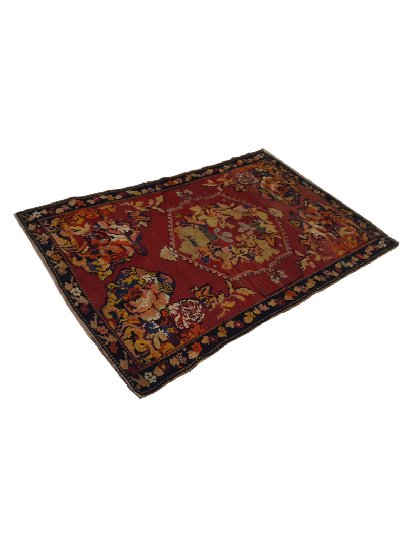 Fasa Antique Karabagh 4121 Rust Navy Traditional Antique Rug