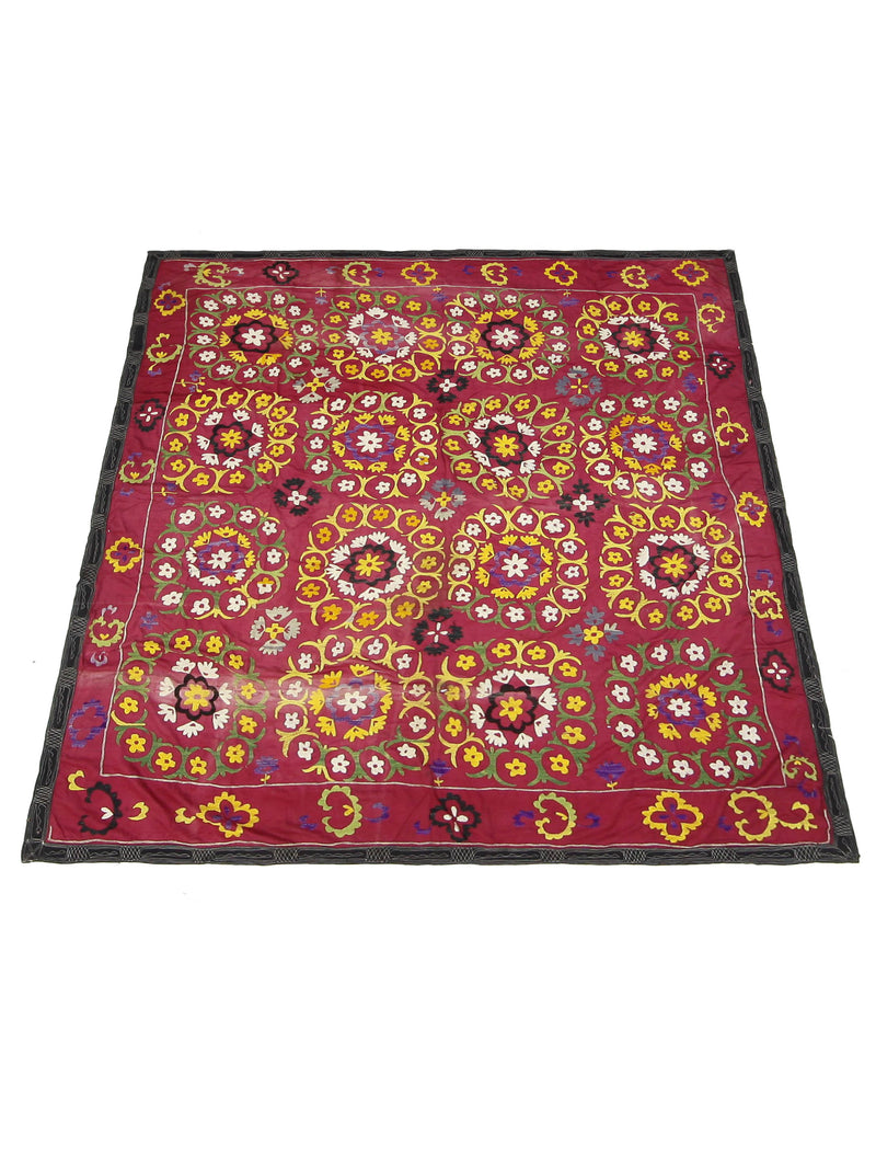 Fasa Suzani 4123 Pink Multi Tapestry Antique Rug