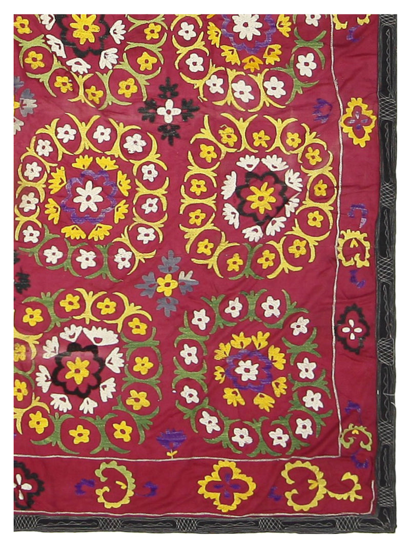 Fasa Suzani 4123 Pink Multi Tapestry Antique Rug