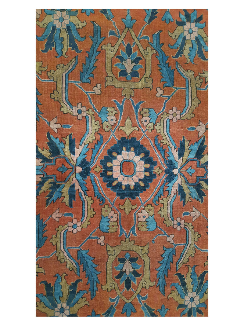 Fasa Antique Bakhsheyesh 4254 Brick Indigo Traditional Antique Rug