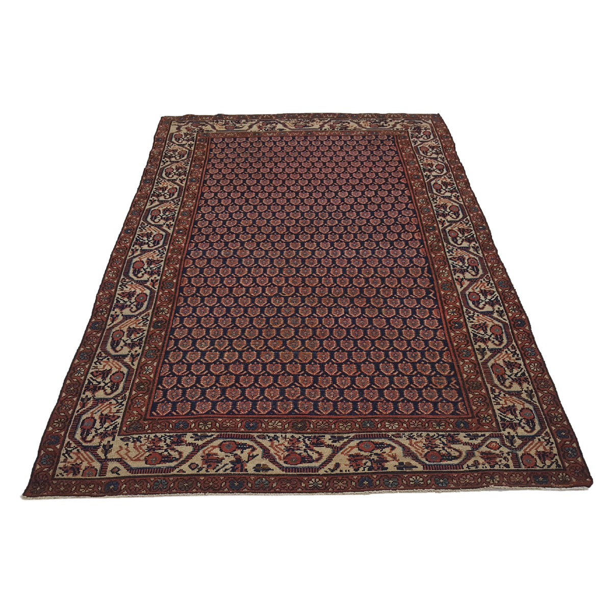 Fasa Antique Malayer 4287 Navy Ivory Traditional Antique Rug