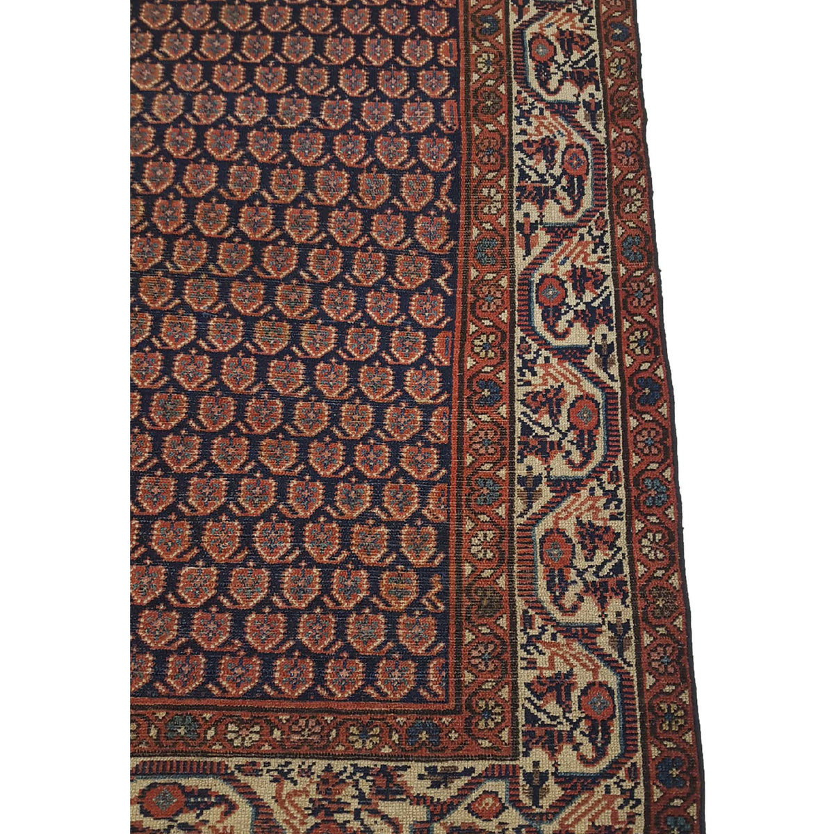 Fasa Antique Malayer 4287 Navy Ivory Traditional Antique Rug