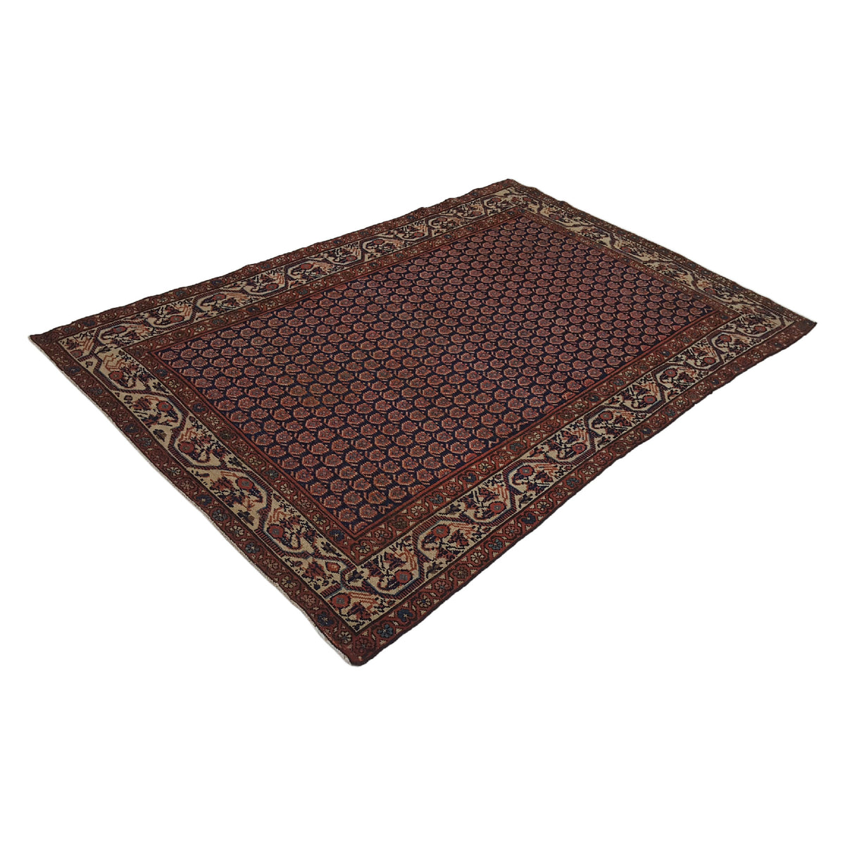 Fasa Antique Malayer 4287 Navy Ivory Traditional Antique Rug
