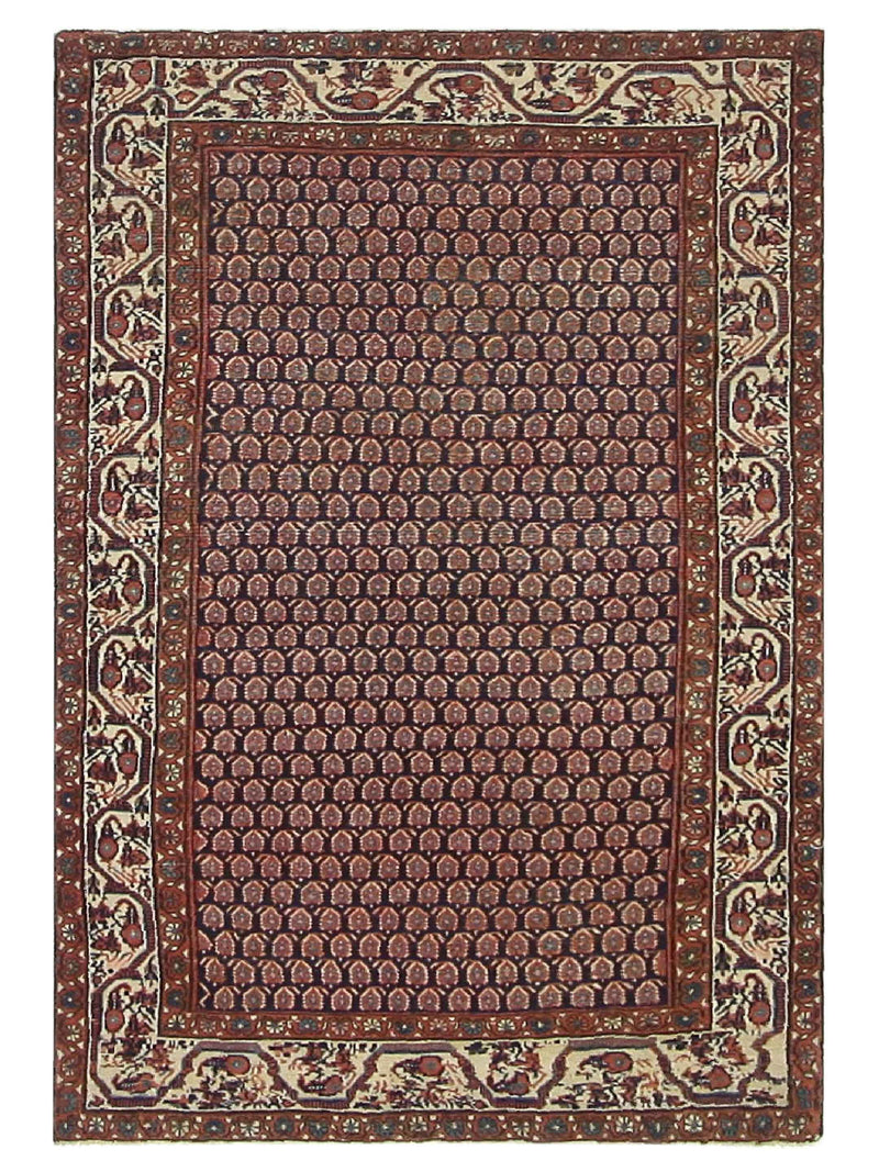 Fasa Antique Malayer  Navy Ivory Traditional