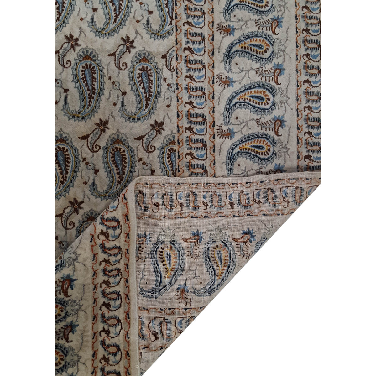 Pacific Kashan 4487 Ivory Multi Traditional Hand Knotted Rug