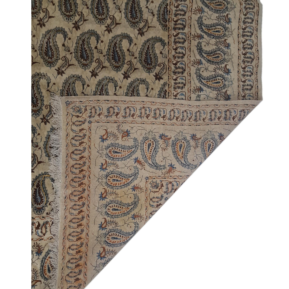 Pacific Kashan 4487 Ivory Multi Traditional Hand Knotted Rug