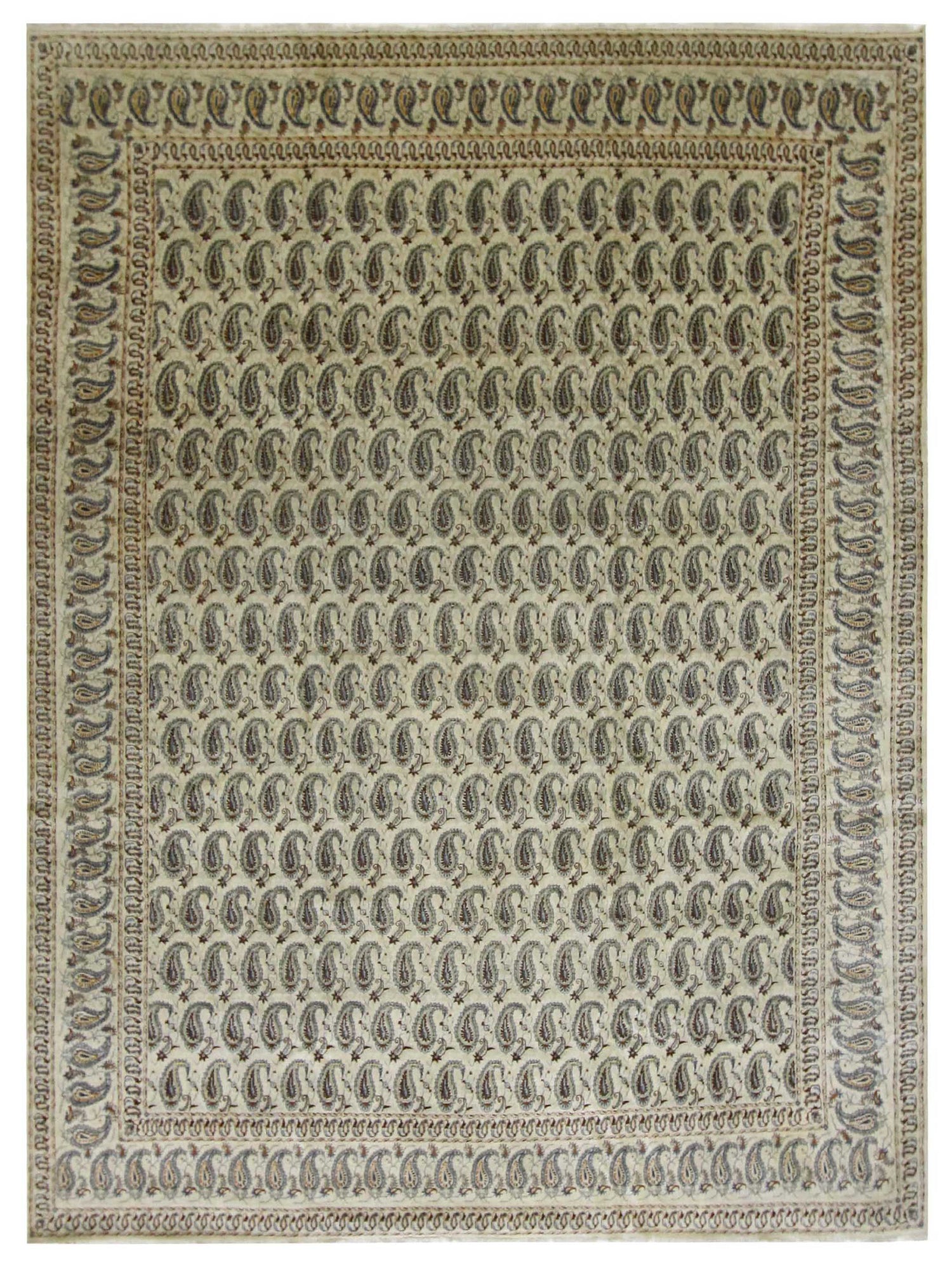 Pacific Kashan  Green Ivory Traditional