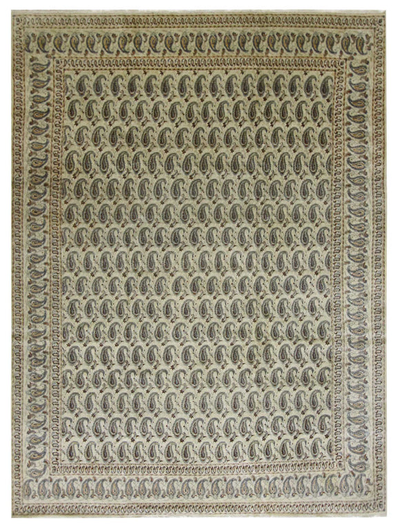 Pacific Kashan  Green Ivory Traditional