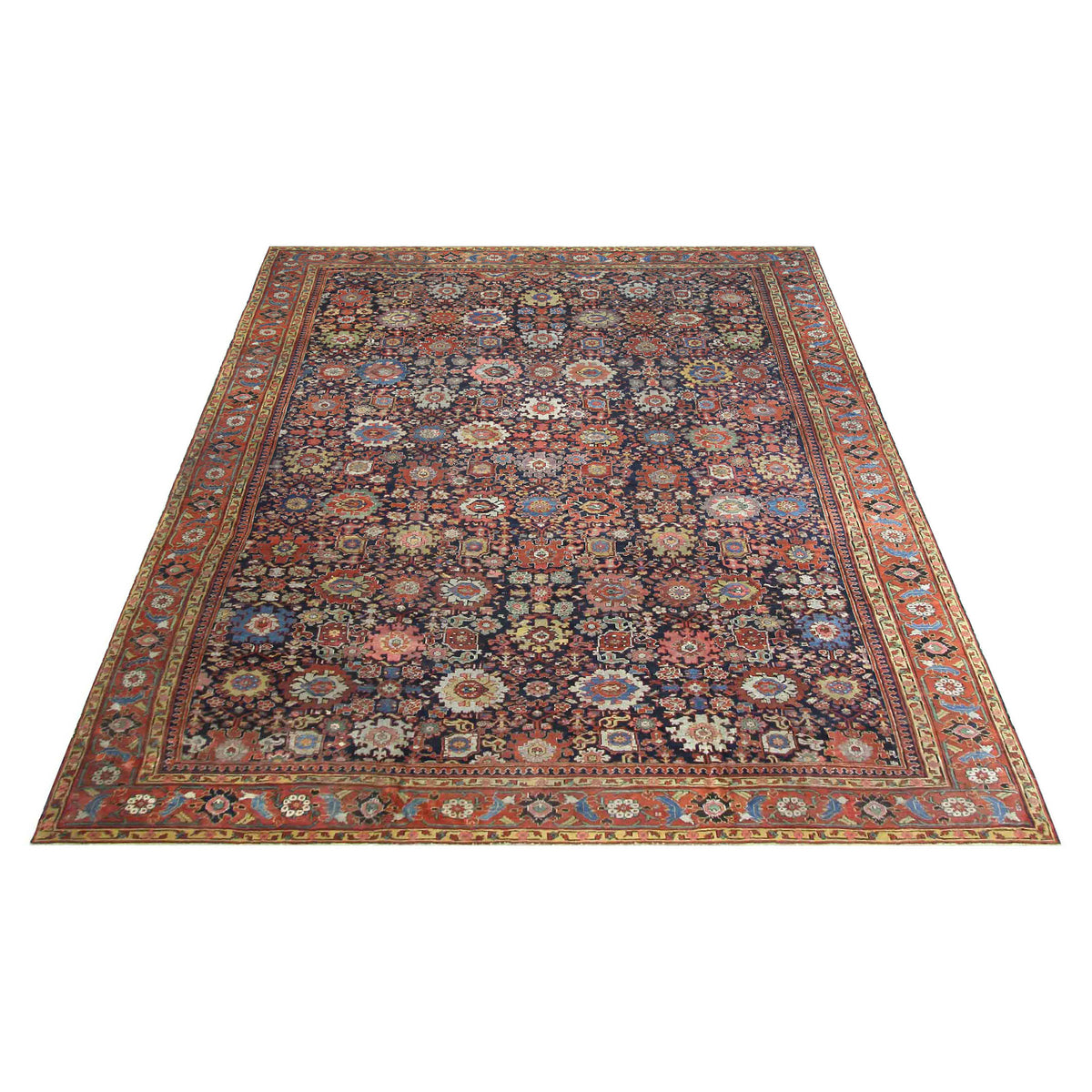 Fasa Antique Sultanabad 4510 Indigo Rust Traditional Antique Rug