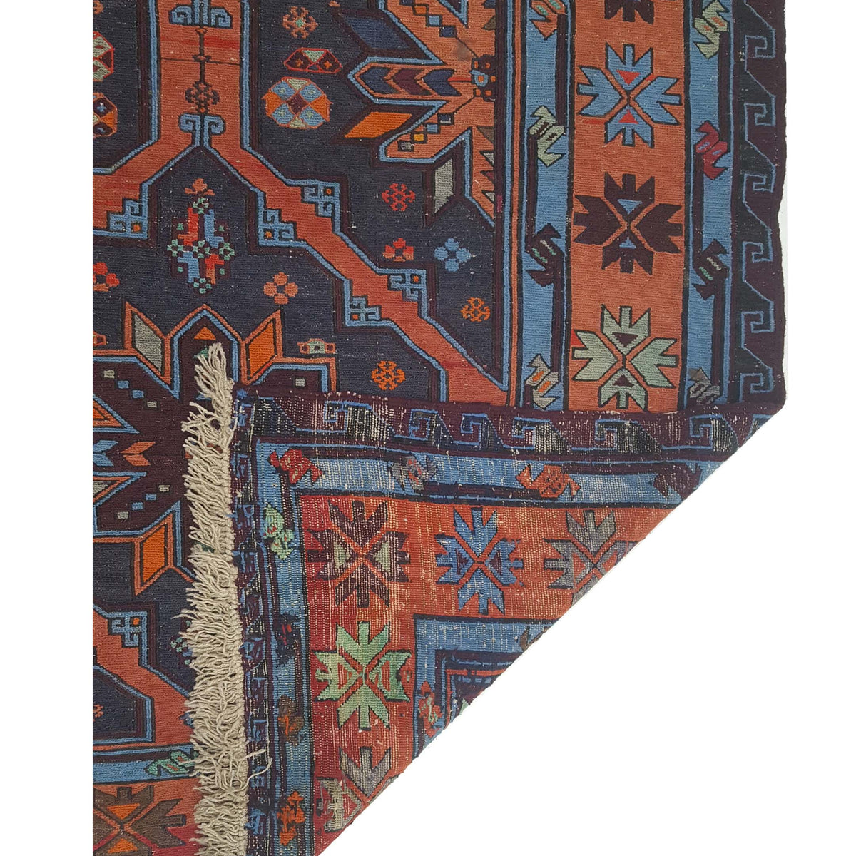 Pacific Summak 4554 Blue Orange Traditional Hand Knotted Rug