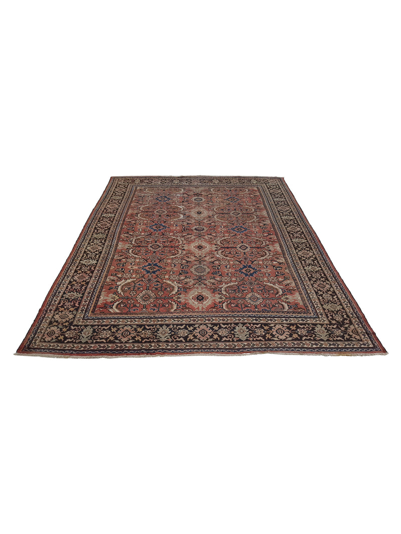 Fasa Antique Mahal 4588 Coral Indigo Traditional Antique Rug