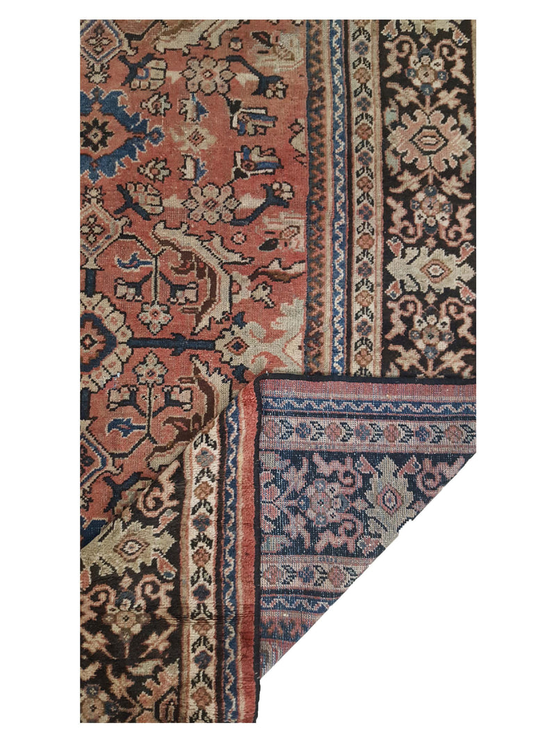 Fasa Antique Mahal 4588 Coral Indigo Traditional Antique Rug