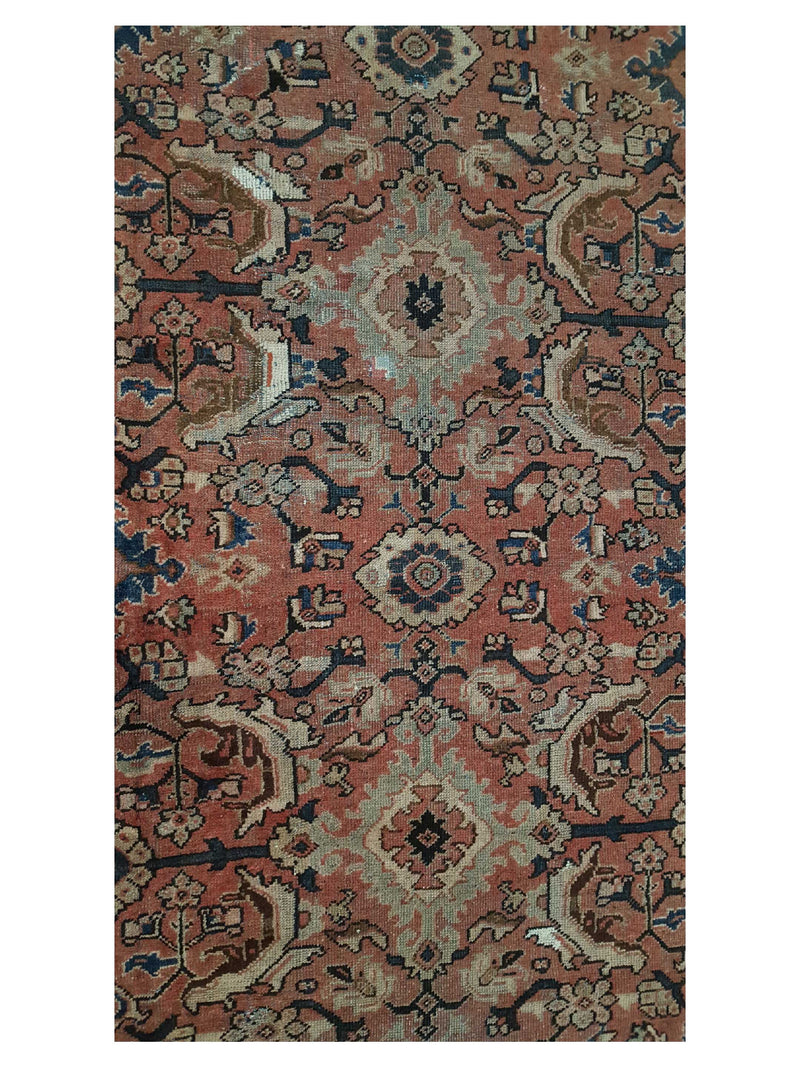 Fasa Antique Mahal 4588 Coral Indigo Traditional Antique Rug