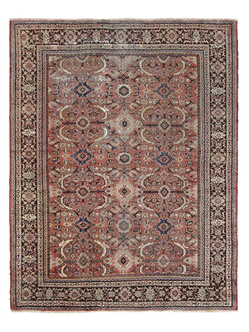 Fasa Antique Mahal  Coral Indigo Traditional