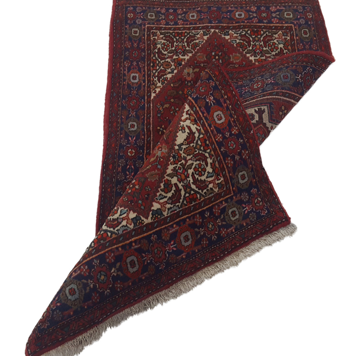 Fasa Bijar 4619 Burgundy Navy Traditional Hand Knotted Rug