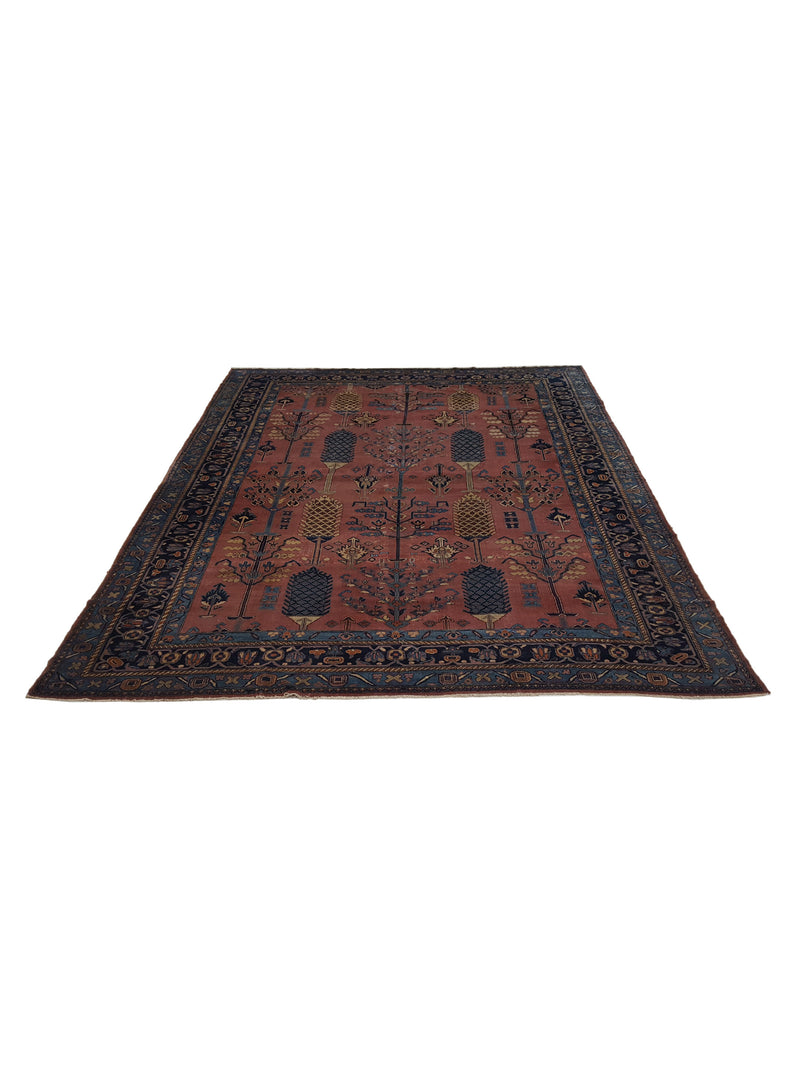 Fasa Antique Lilian 4700 Rust Indigo Traditional Antique Rug