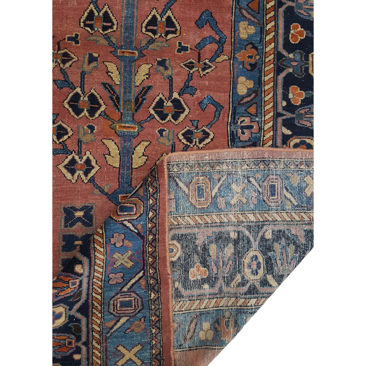 Fasa Antique Lilian 4700 Rust Indigo Traditional Antique Rug