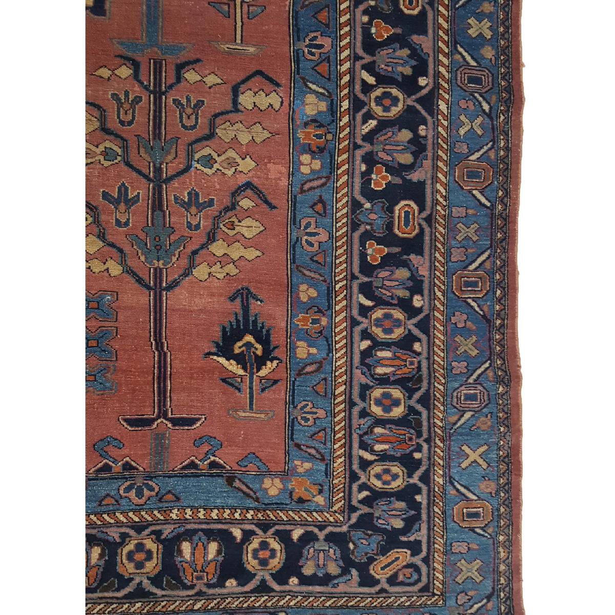 Fasa Antique Lilian 4700 Rust Indigo Traditional Antique Rug