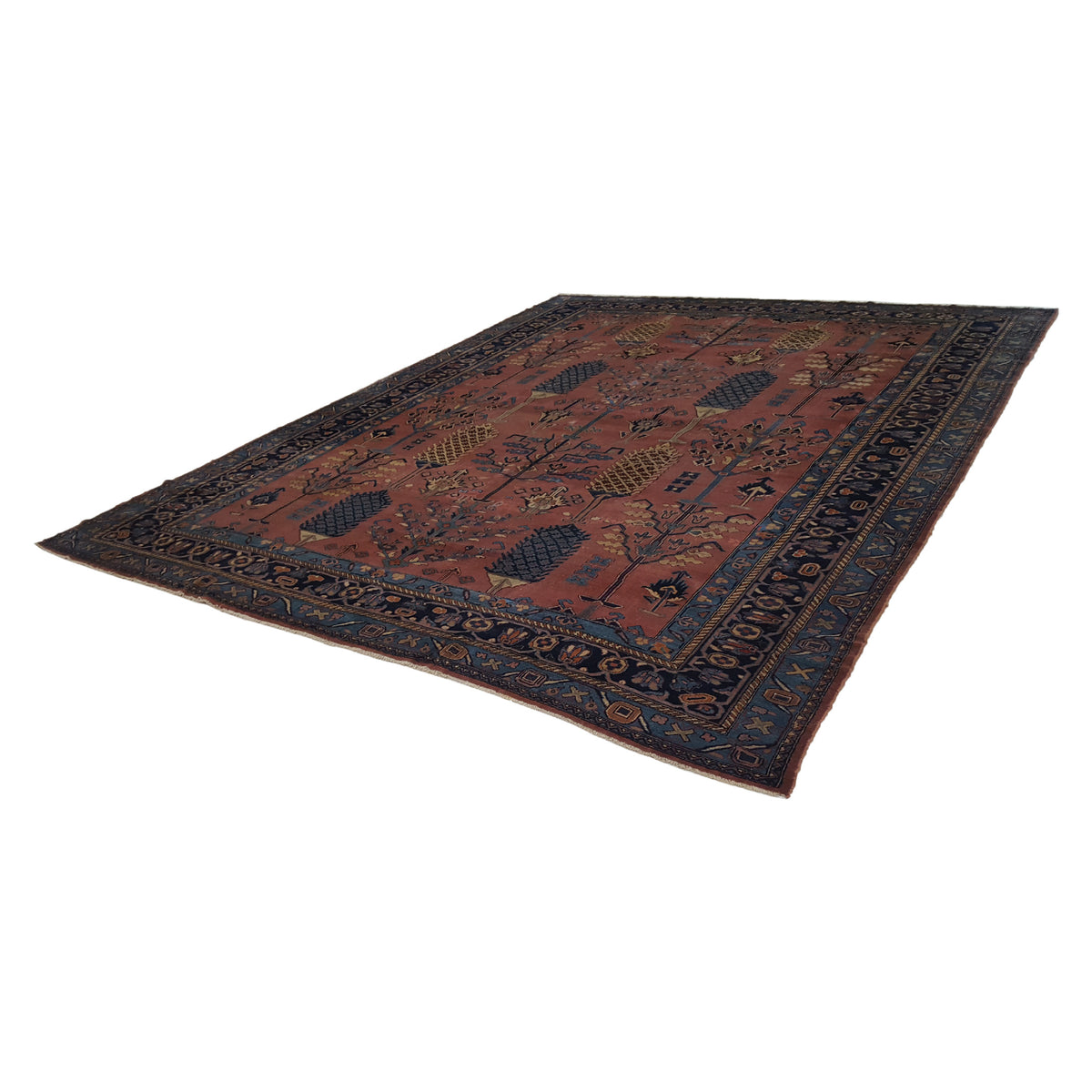 Fasa Antique Lilian 4700 Rust Indigo Traditional Antique Rug