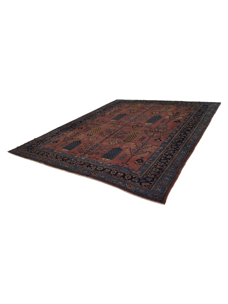 Fasa Antique Lilian 4700 Rust Indigo Traditional Antique Rug