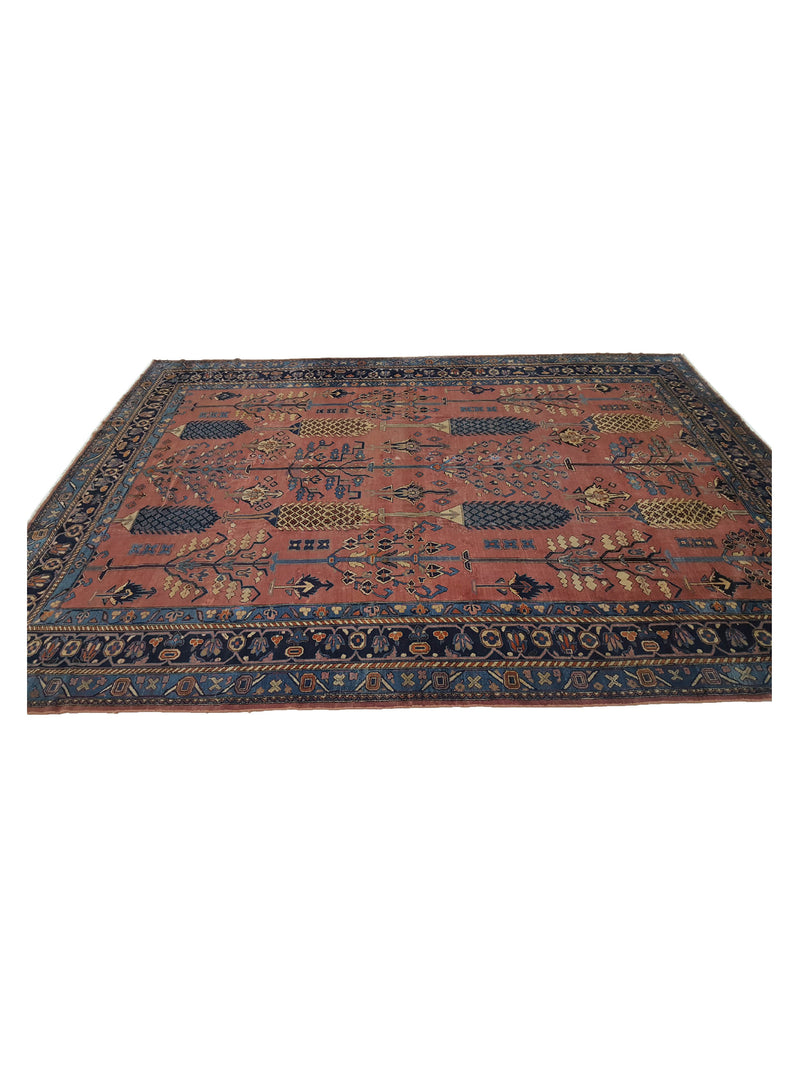 Fasa Antique Lilian 4700 Rust Indigo Traditional Antique Rug