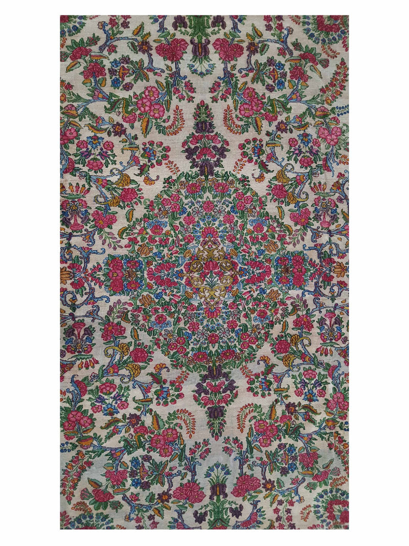 Fasa Antique Lavar Kerman 4757 Ivory Rust Traditional Antique Rug