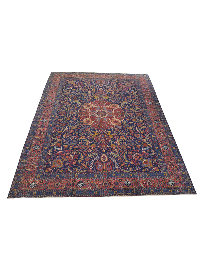 Fasa Antique Tabriz 5727 Purple Red Traditional Antique Rug