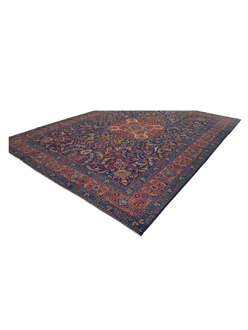 Fasa Antique Tabriz 5727 Purple Red Traditional Antique Rug