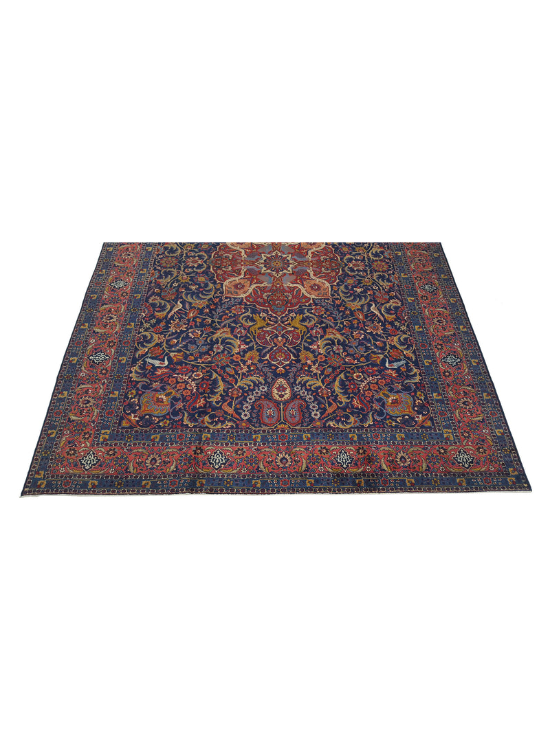 Fasa Antique Tabriz 5727 Purple Red Traditional Antique Rug