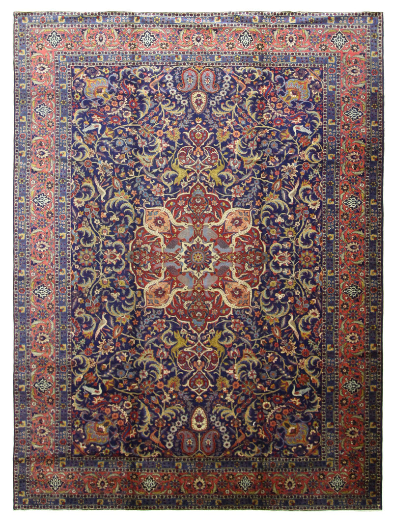 Fasa Antique Tabriz  Purple Red Traditional