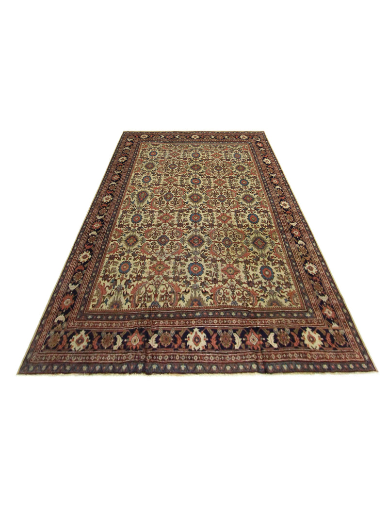 Fasa Antique Sultanabad 7576 Ivory Indigo Traditional Antique Rug