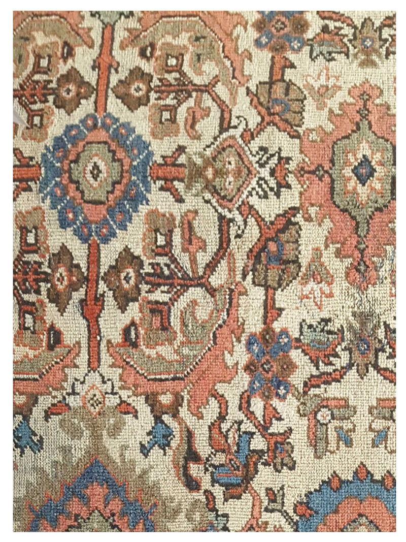 Fasa Antique Sultanabad 7576 Ivory Indigo Traditional Antique Rug