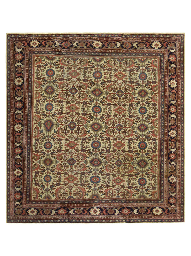 Fasa Antique Sultanabad  Ivory Indigo Traditional