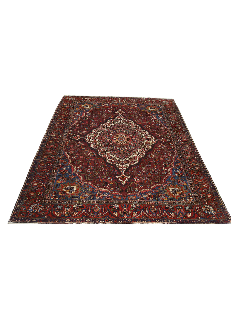 Fasa Antique Bakhtiyari 7712 Rust Red Traditional Antique Rug