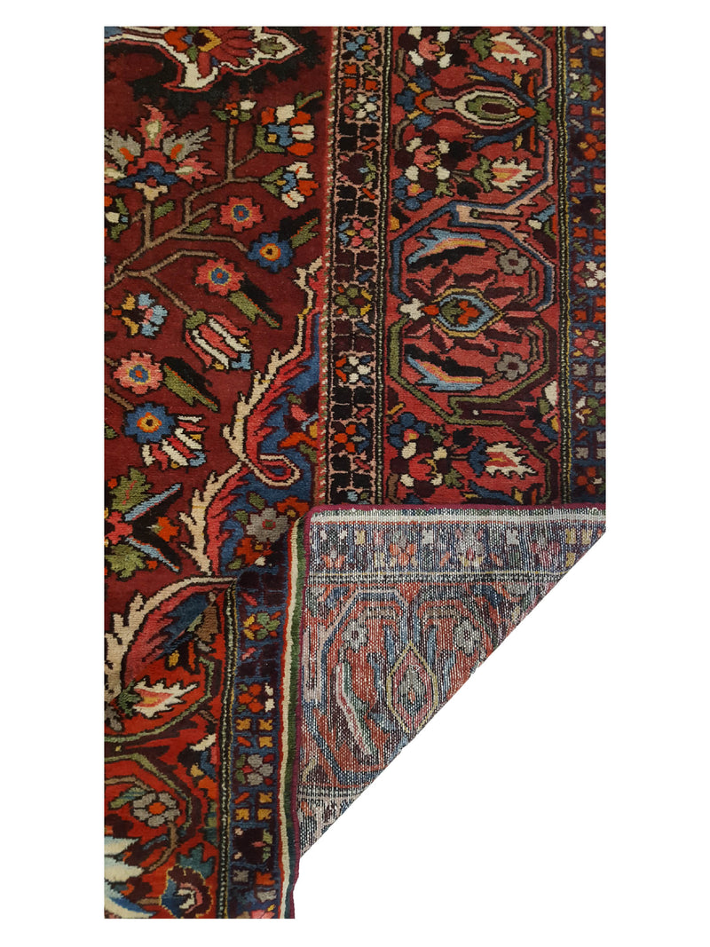 Fasa Antique Bakhtiyari 7712 Rust Red Traditional Antique Rug