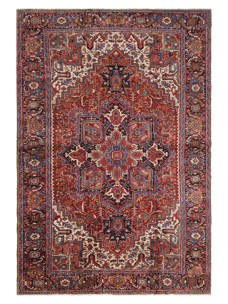 Fasa Antique Heriz  Rust Navy Traditional