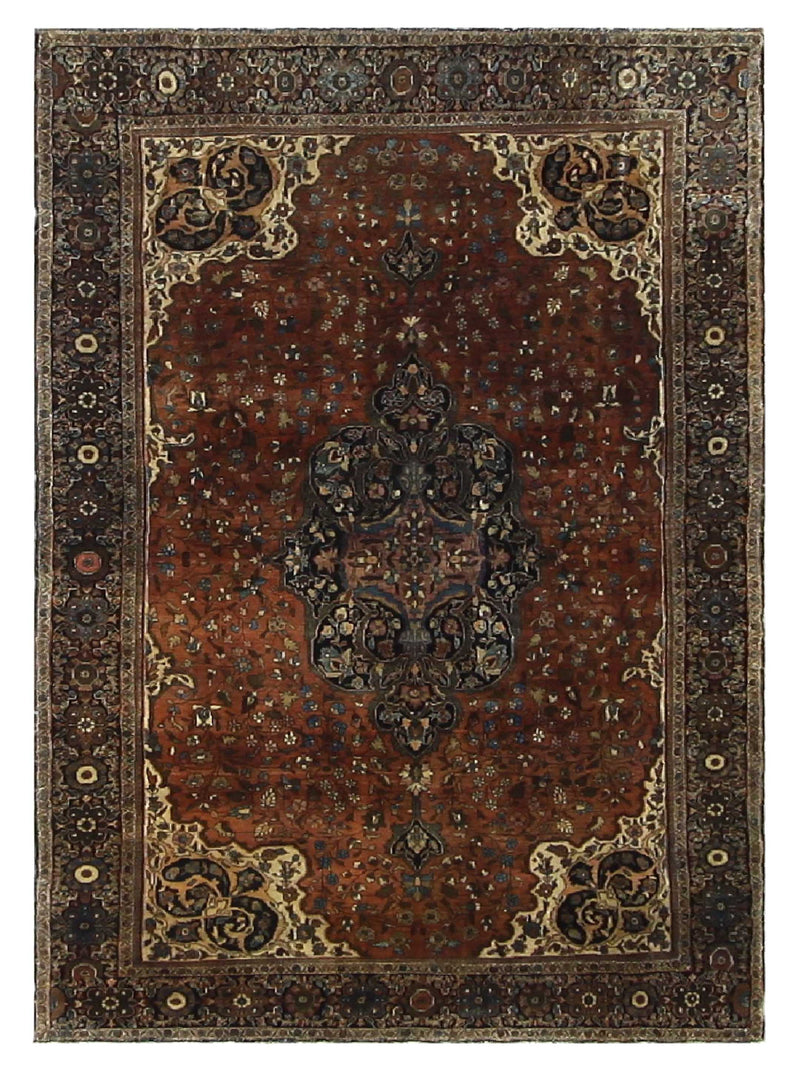 Fasa Antique Sarouk  Sienna Brown Traditional